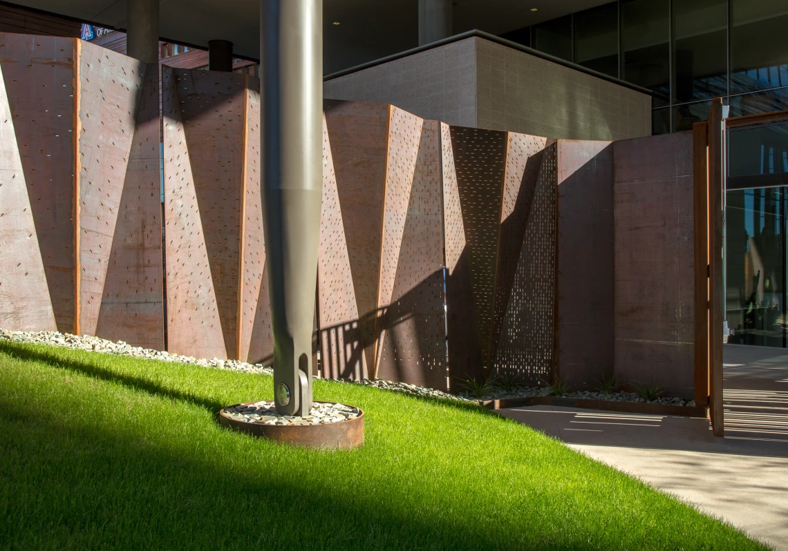 Exterior of the Biomedical Sciences building.